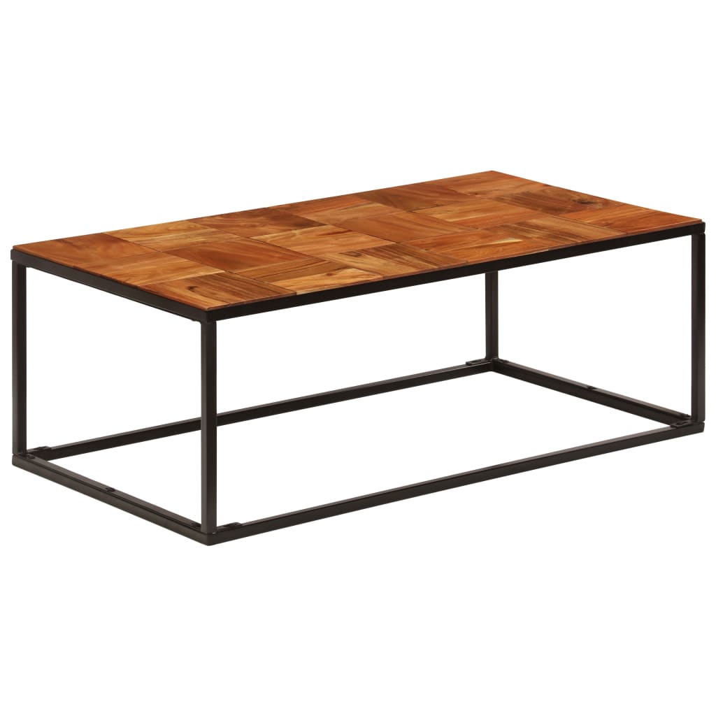 Coffee Table 110x40x60 cm Solid Acacia Wood and Steel- Coffee Tables - HomeShopIreland - Home Shop Ireland - Coffee Tables - Coffee Table 110x40x60 cm Solid Acacia Wood and Steel