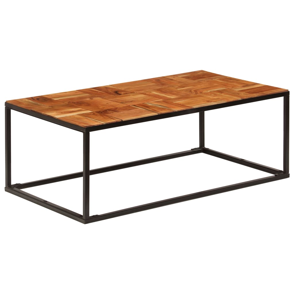 Coffee Table 110x40x60 cm Solid Acacia Wood and Steel- Coffee Tables - HomeShopIreland - Home Shop Ireland - Coffee Tables - Coffee Table 110x40x60 cm Solid Acacia Wood and Steel