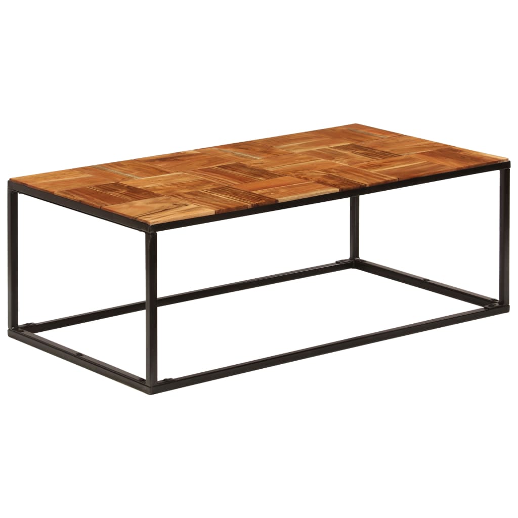 Coffee Table 110x40x60 cm Solid Acacia Wood and Steel- Coffee Tables - HomeShopIreland - Home Shop Ireland - Coffee Tables - Coffee Table 110x40x60 cm Solid Acacia Wood and Steel