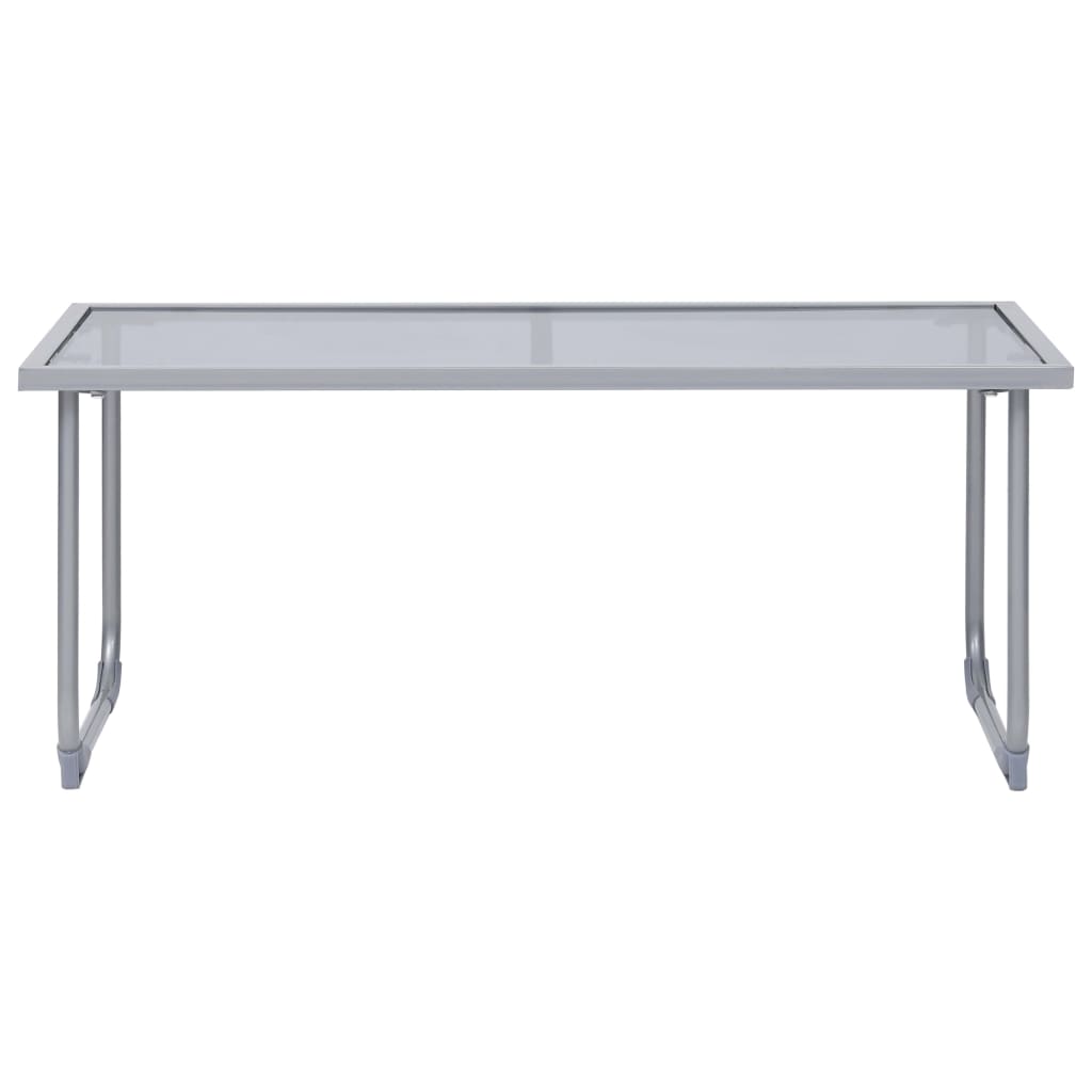 4 Piece Garden Lounge Set Fabric & Steel Grey- Outdoor Furniture Sets - HomeShopIreland - Home Shop Ireland - Outdoor Furniture Sets - 4 Piece Garden Lounge Set Fabric & Steel Grey