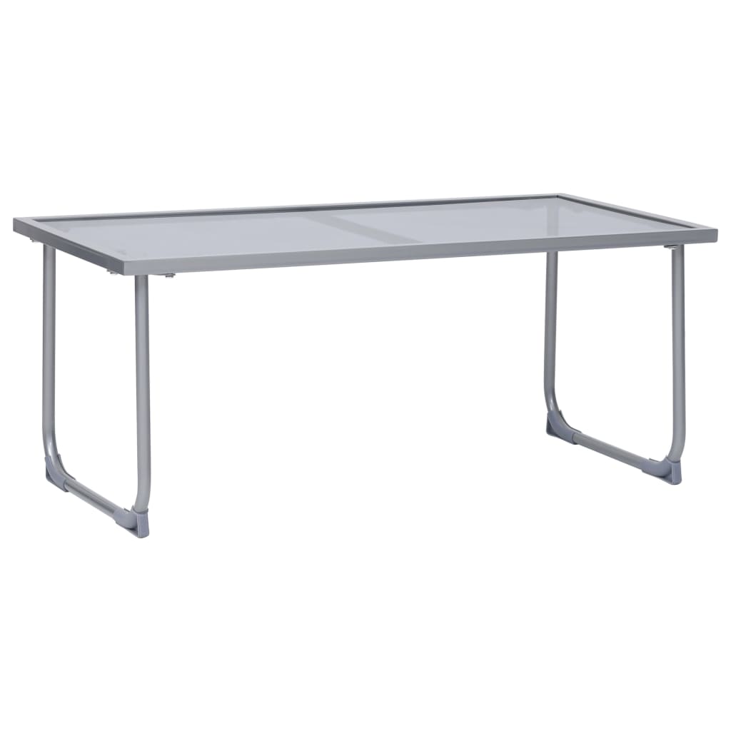 4 Piece Garden Lounge Set Fabric & Steel Grey- Outdoor Furniture Sets - HomeShopIreland - Home Shop Ireland - Outdoor Furniture Sets - 4 Piece Garden Lounge Set Fabric & Steel Grey