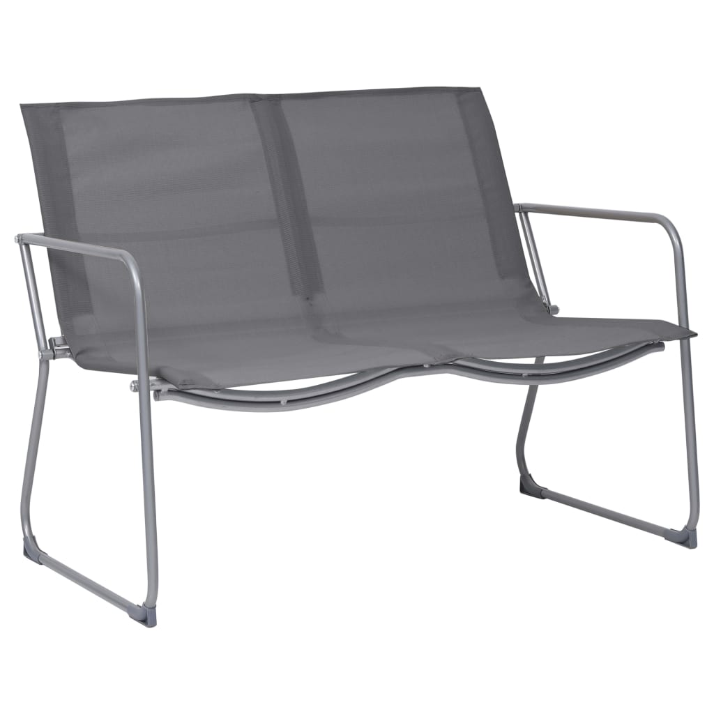 4 Piece Garden Lounge Set Fabric & Steel Grey- Outdoor Furniture Sets - HomeShopIreland - Home Shop Ireland - Outdoor Furniture Sets - 4 Piece Garden Lounge Set Fabric & Steel Grey