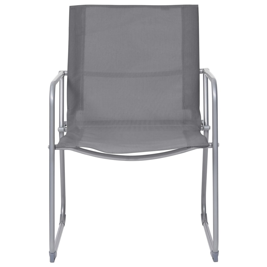 4 Piece Garden Lounge Set Fabric & Steel Grey- Outdoor Furniture Sets - HomeShopIreland - Home Shop Ireland - Outdoor Furniture Sets - 4 Piece Garden Lounge Set Fabric & Steel Grey