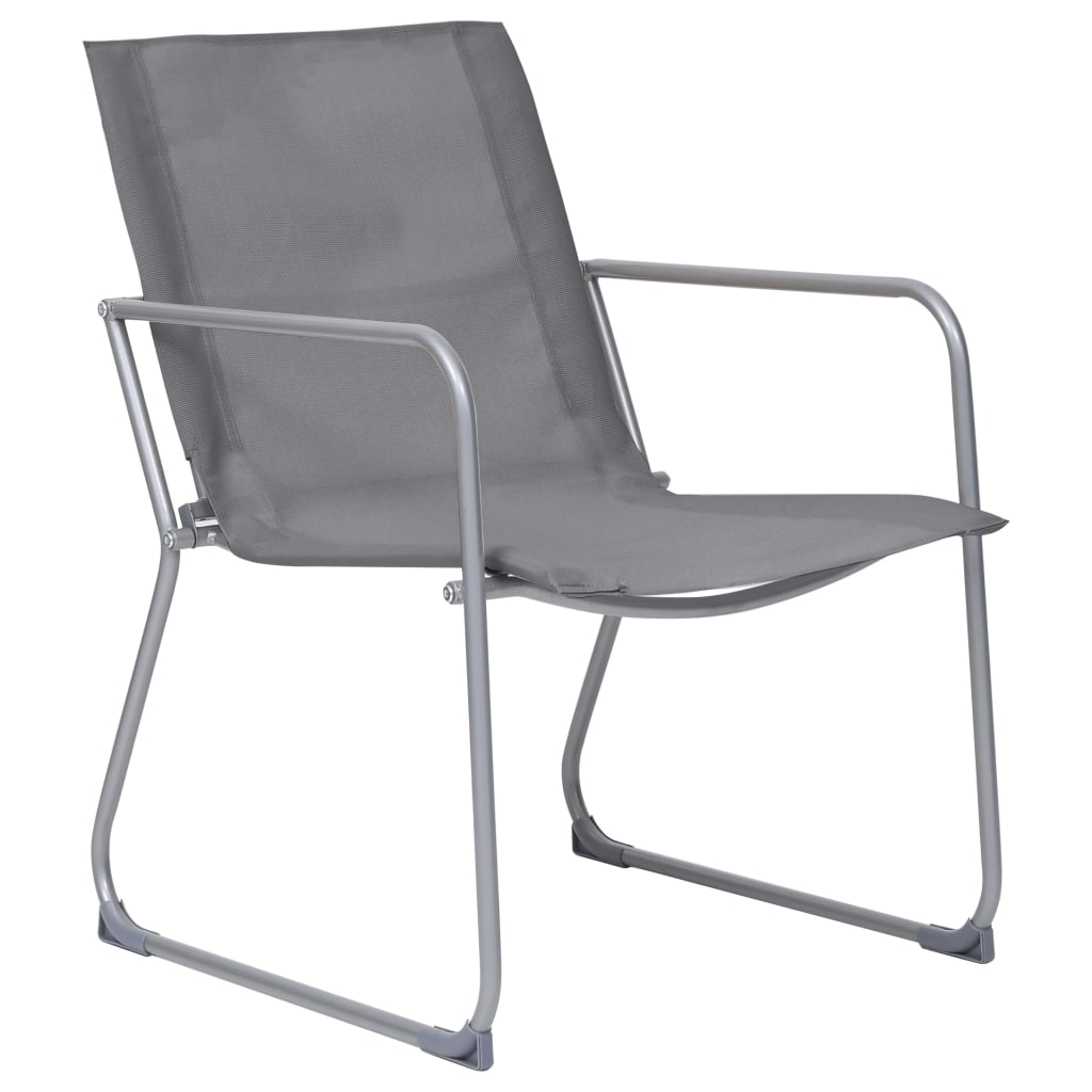4 Piece Garden Lounge Set Fabric & Steel Grey- Outdoor Furniture Sets - HomeShopIreland - Home Shop Ireland - Outdoor Furniture Sets - 4 Piece Garden Lounge Set Fabric & Steel Grey
