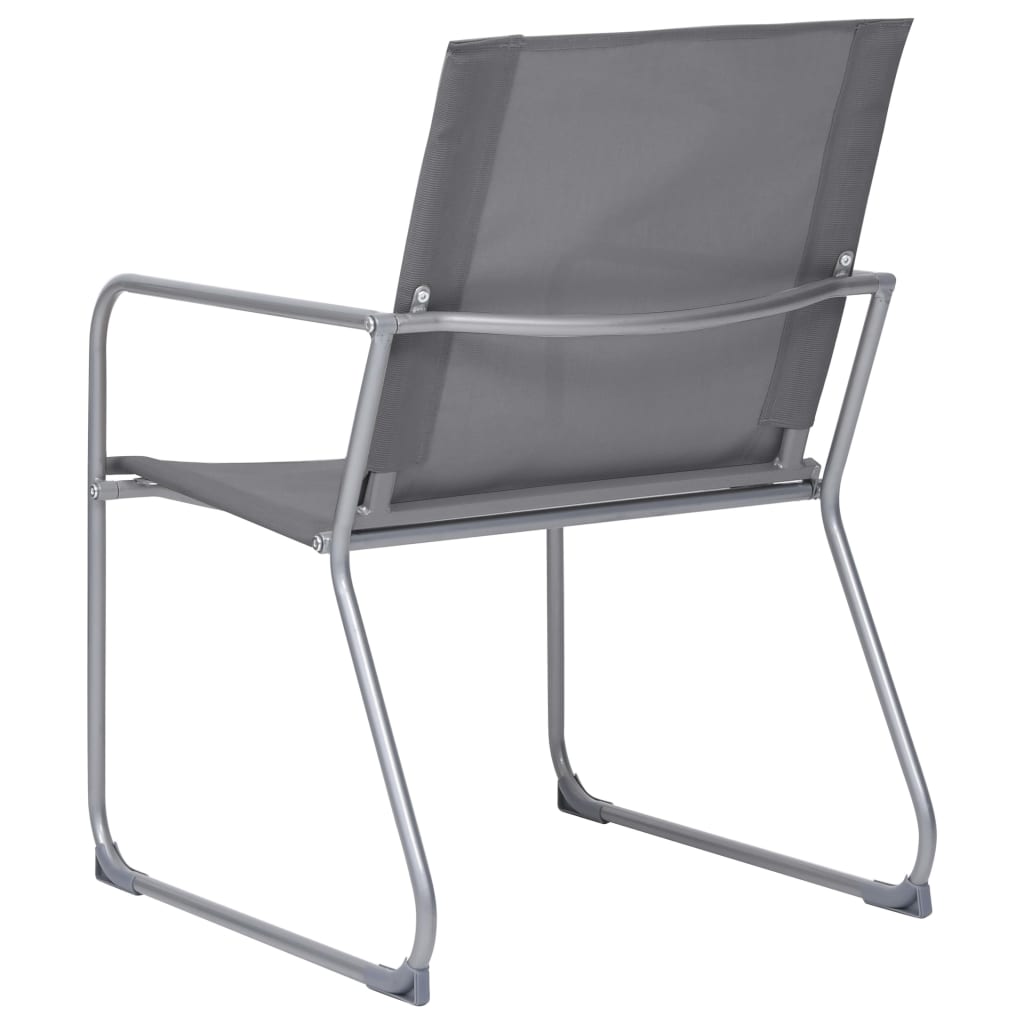 4 Piece Garden Lounge Set Fabric & Steel Grey- Outdoor Furniture Sets - HomeShopIreland - Home Shop Ireland - Outdoor Furniture Sets - 4 Piece Garden Lounge Set Fabric & Steel Grey