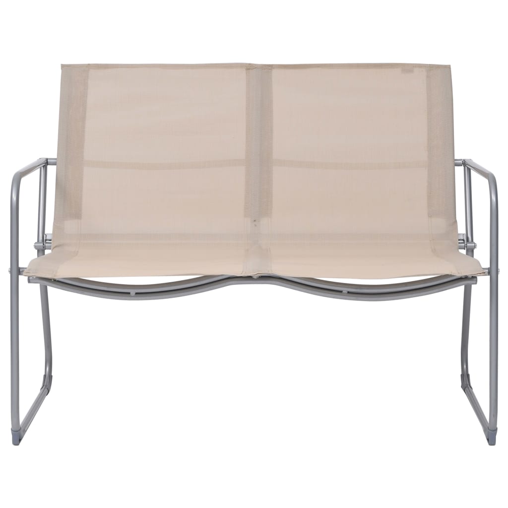 4 Piece Garden Lounge Set Fabric & Steel Cream- Outdoor Furniture Sets - HomeShopIreland - Home Shop Ireland - Outdoor Furniture Sets - 4 Piece Garden Lounge Set Fabric & Steel Cream