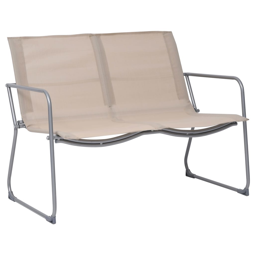 4 Piece Garden Lounge Set Fabric & Steel Cream- Outdoor Furniture Sets - HomeShopIreland - Home Shop Ireland - Outdoor Furniture Sets - 4 Piece Garden Lounge Set Fabric & Steel Cream
