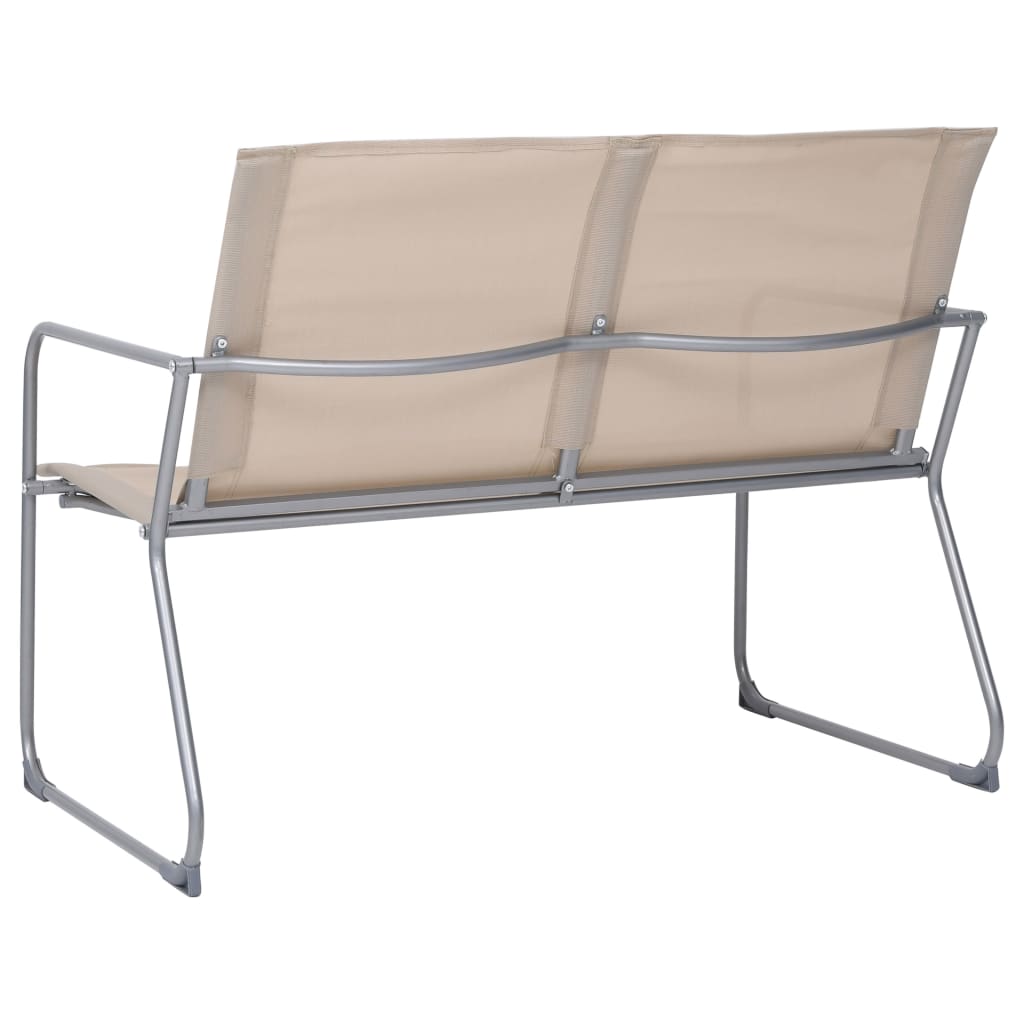 4 Piece Garden Lounge Set Fabric & Steel Cream- Outdoor Furniture Sets - HomeShopIreland - Home Shop Ireland - Outdoor Furniture Sets - 4 Piece Garden Lounge Set Fabric & Steel Cream