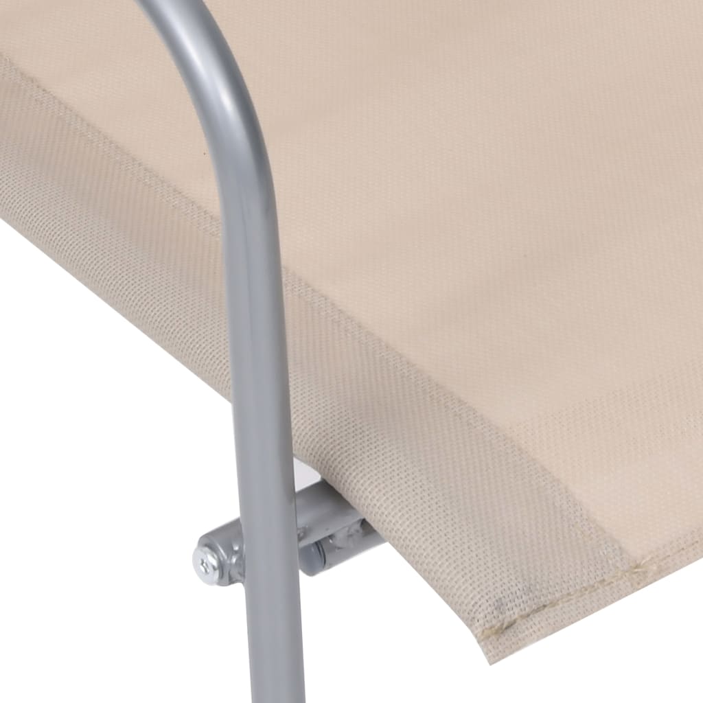 4 Piece Garden Lounge Set Fabric & Steel Cream- Outdoor Furniture Sets - HomeShopIreland - Home Shop Ireland - Outdoor Furniture Sets - 4 Piece Garden Lounge Set Fabric & Steel Cream