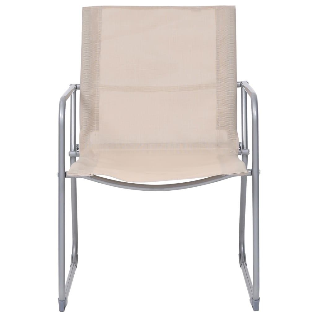 4 Piece Garden Lounge Set Fabric & Steel Cream- Outdoor Furniture Sets - HomeShopIreland - Home Shop Ireland - Outdoor Furniture Sets - 4 Piece Garden Lounge Set Fabric & Steel Cream