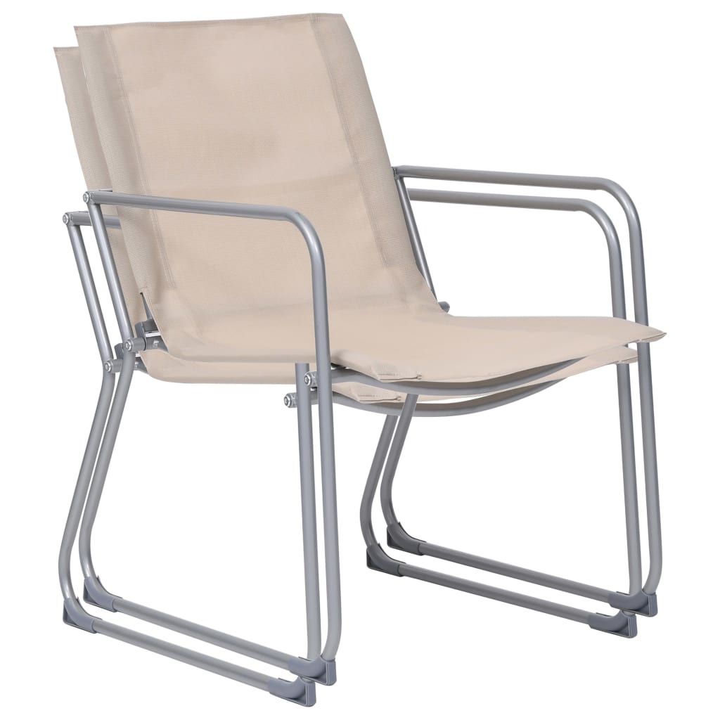 4 Piece Garden Lounge Set Fabric & Steel Cream- Outdoor Furniture Sets - HomeShopIreland - Home Shop Ireland - Outdoor Furniture Sets - 4 Piece Garden Lounge Set Fabric & Steel Cream