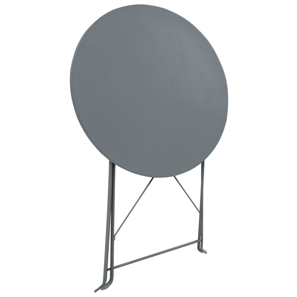 3 Piece Bistro Set Steel Grey- Outdoor Furniture Sets - HomeShopIreland - Home Shop Ireland - Outdoor Furniture Sets - 3 Piece Bistro Set Steel Grey