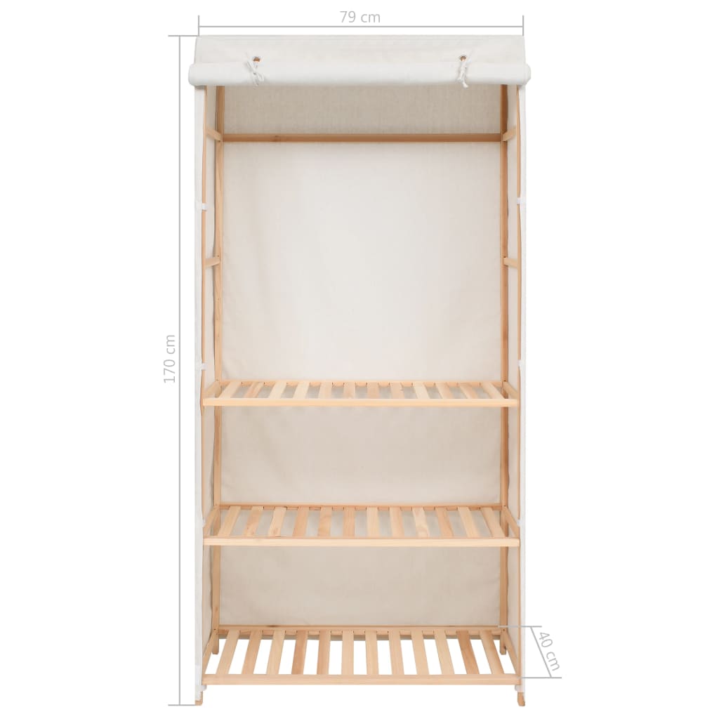 3-Tier Clothes Wardrobe 79x40x170 cm- Cupboards & Wardrobes - HomeShopIreland - Home Shop Ireland - Cupboards & Wardrobes - 3-Tier Clothes Wardrobe 79x40x170 cm