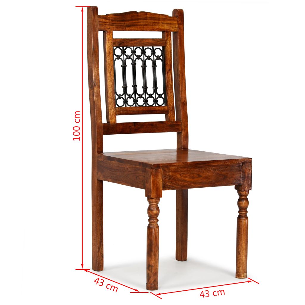 Dining Chairs 6 pcs Solid Wood with Sheesham Finish Classic- Kitchen & Dining Room Chairs - HomeShopIreland - Home Shop Ireland - Kitchen & Dining Room Chairs - Dining Chairs 6 pcs Solid Wood with Sheesham Finish Classic