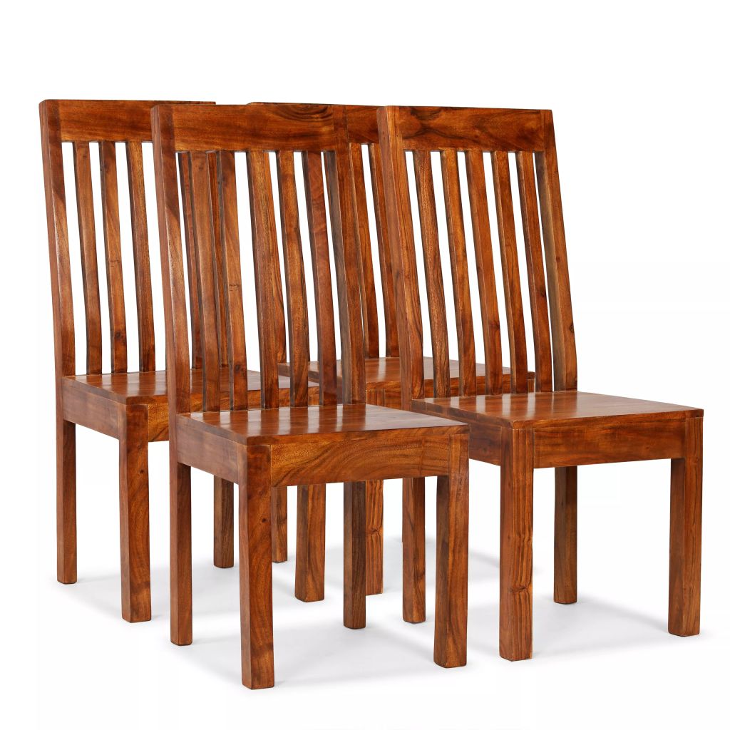 Dining Chairs 4 pcs Solid Wood with Sheesham Finish Modern- Kitchen & Dining Room Chairs - HomeShopIreland - Home Shop Ireland - Kitchen & Dining Room Chairs - Dining Chairs 4 pcs Solid Wood with Sheesham Finish Modern