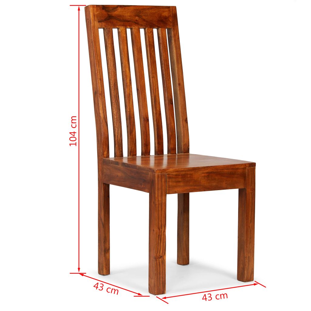 Dining Chairs 6 pcs Solid Wood with Sheesham Finish Modern- Kitchen & Dining Room Chairs - HomeShopIreland - Home Shop Ireland - Kitchen & Dining Room Chairs - Dining Chairs 6 pcs Solid Wood with Sheesham Finish Modern