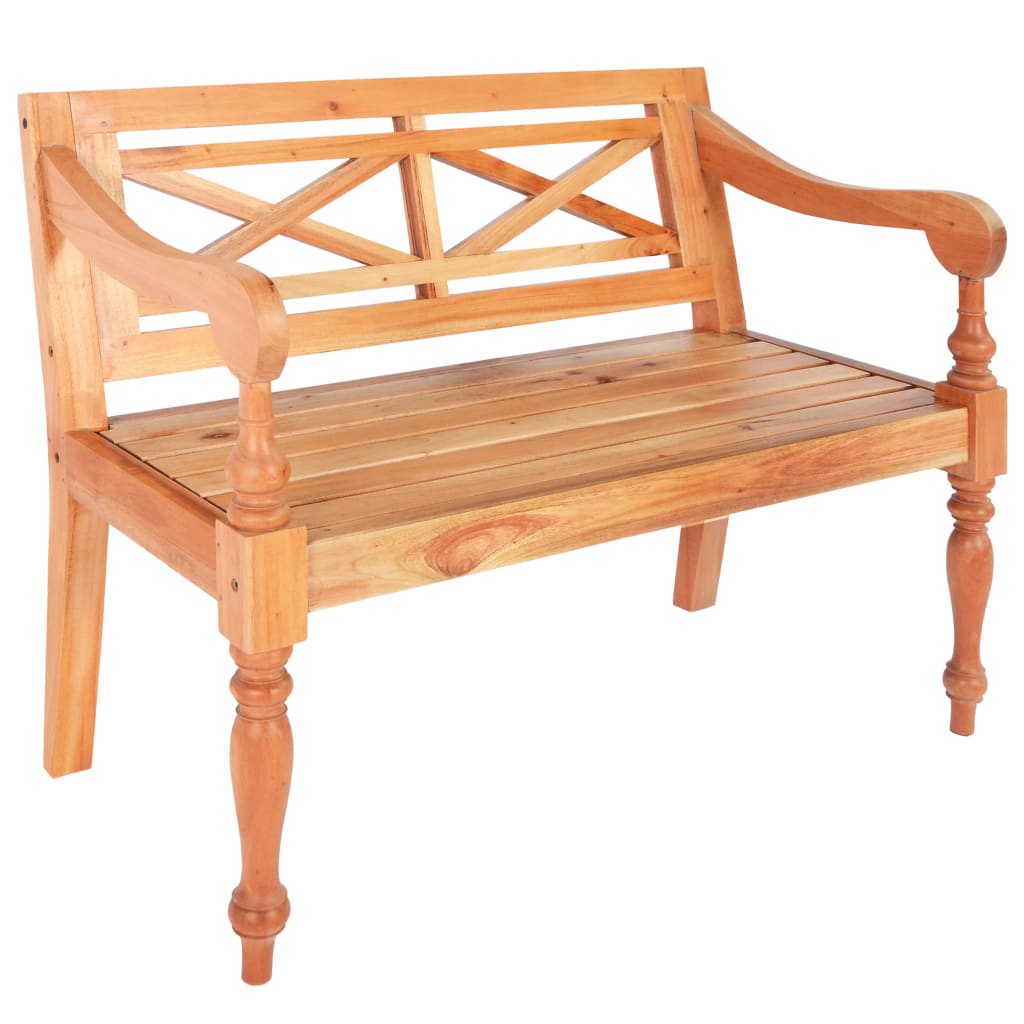 Batavia Bench 98 cm Solid Mahogany Wood Light Brown- Storage & Entryway Benches - HomeShopIreland - Home Shop Ireland - Storage & Entryway Benches - Batavia Bench 98 cm Solid Mahogany Wood Light Brown
