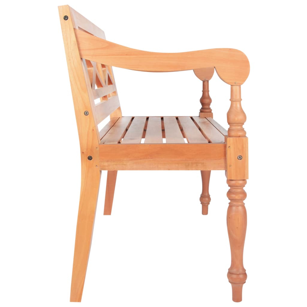 Batavia Bench 98 cm Solid Mahogany Wood Light Brown- Storage & Entryway Benches - HomeShopIreland - Home Shop Ireland - Storage & Entryway Benches - Batavia Bench 98 cm Solid Mahogany Wood Light Brown