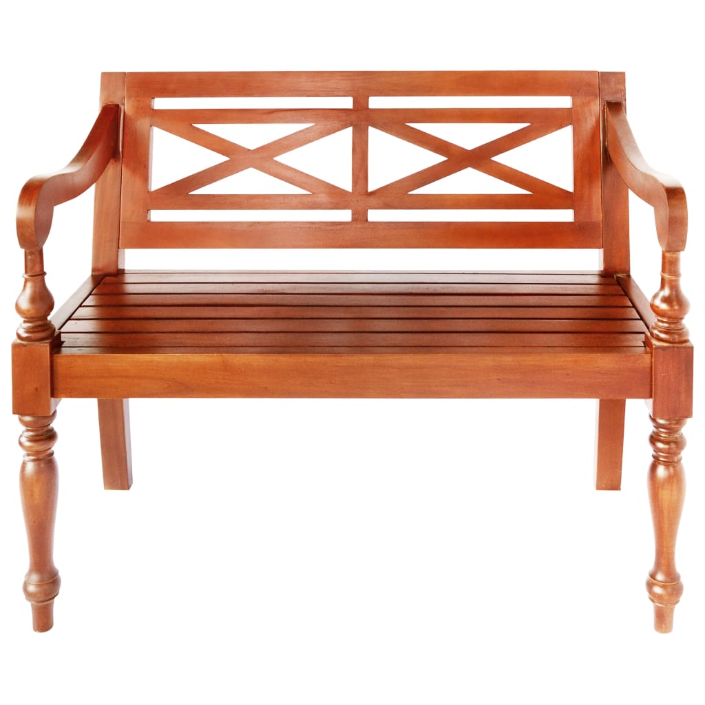 Batavia Bench 98 cm Solid Mahogany Wood Dark Brown- Storage & Entryway Benches - HomeShopIreland - Home Shop Ireland - Storage & Entryway Benches - Batavia Bench 98 cm Solid Mahogany Wood Dark Brown
