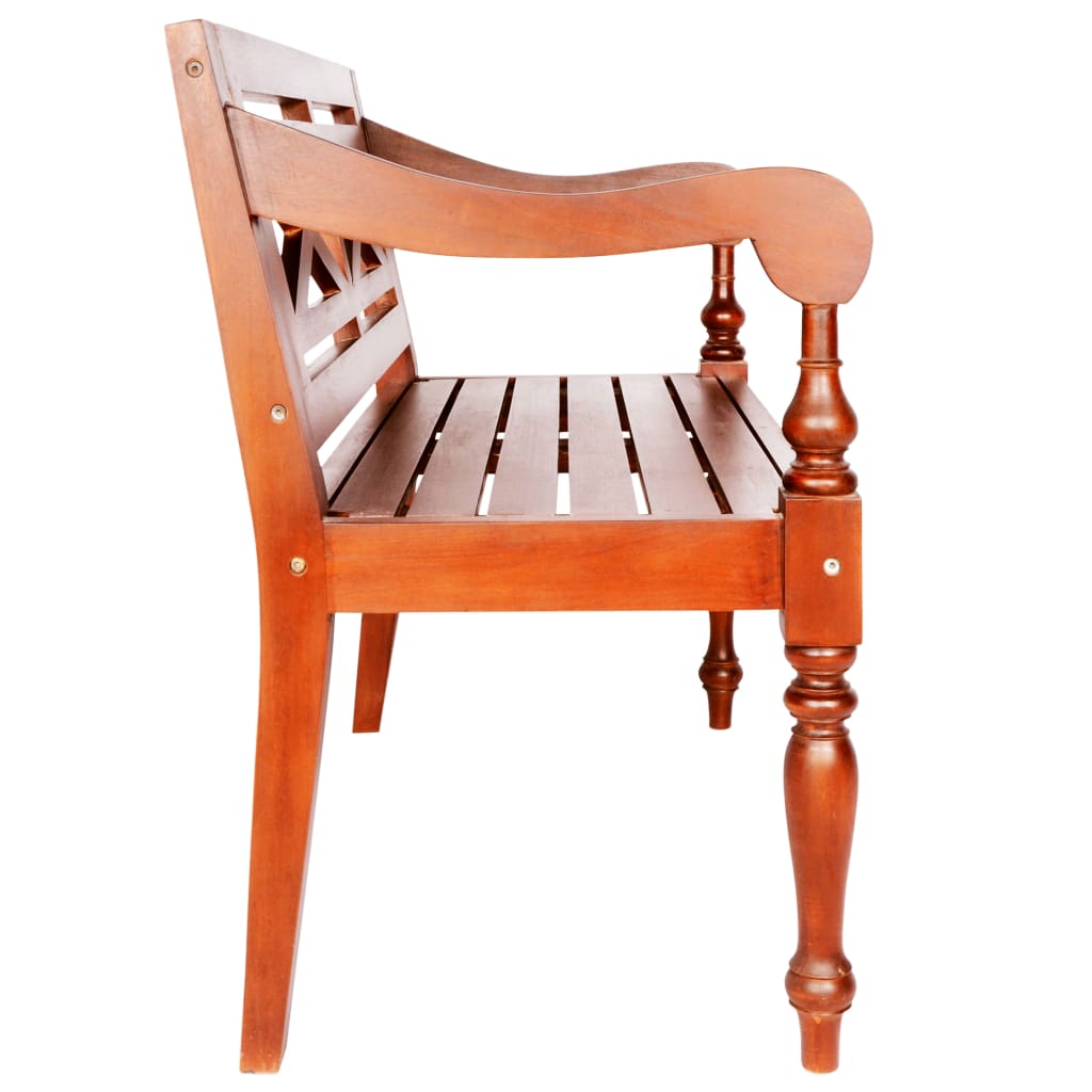 Batavia Bench 98 cm Solid Mahogany Wood Dark Brown- Storage & Entryway Benches - HomeShopIreland - Home Shop Ireland - Storage & Entryway Benches - Batavia Bench 98 cm Solid Mahogany Wood Dark Brown