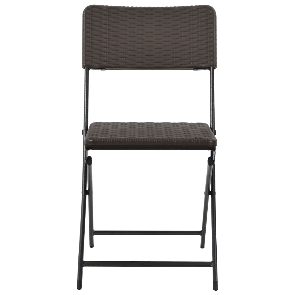 Folding Garden Chairs 4 pcs HDPE and Steel Brown- Outdoor Chairs - HomeShopIreland - Home Shop Ireland - Outdoor Chairs - Folding Garden Chairs 4 pcs HDPE and Steel Brown