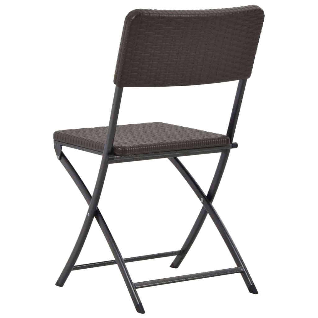 Folding Garden Chairs 4 pcs HDPE and Steel Brown- Outdoor Chairs - HomeShopIreland - Home Shop Ireland - Outdoor Chairs - Folding Garden Chairs 4 pcs HDPE and Steel Brown