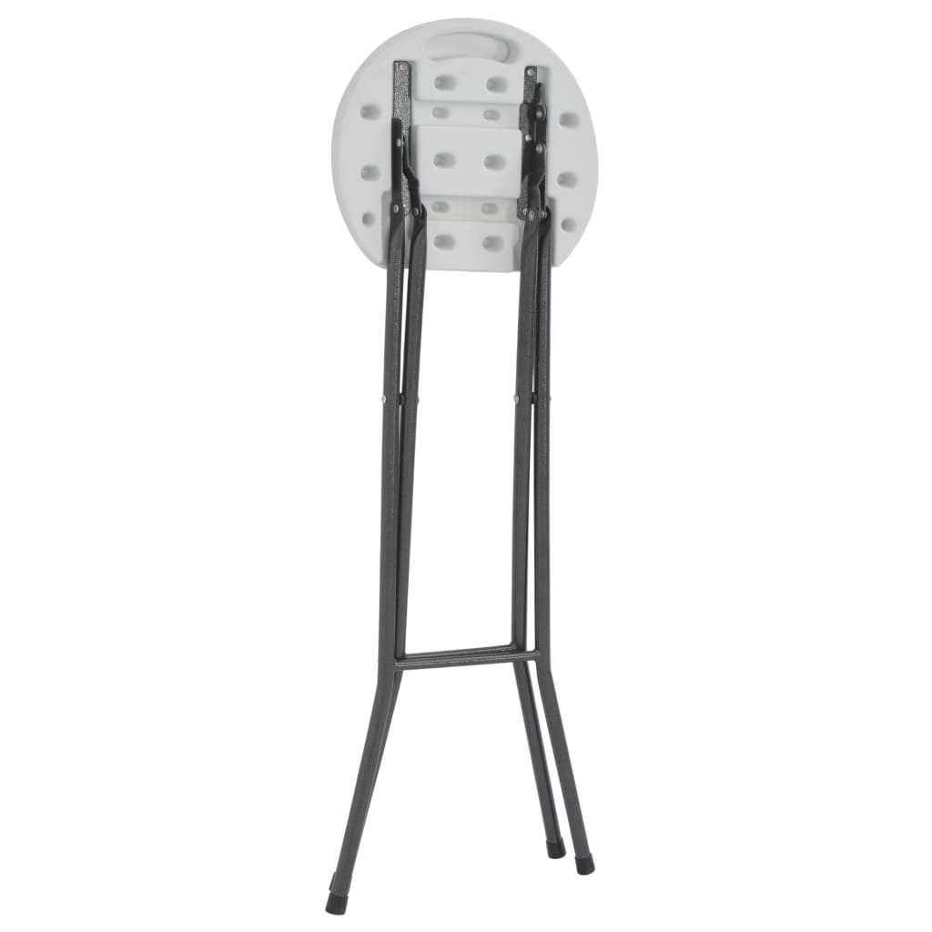 Folding Bar Stools 2 pcs HDPE and Steel White- Outdoor Foot Rests - HomeShopIreland - Home Shop Ireland - Outdoor Foot Rests - Folding Bar Stools 2 pcs HDPE and Steel White
