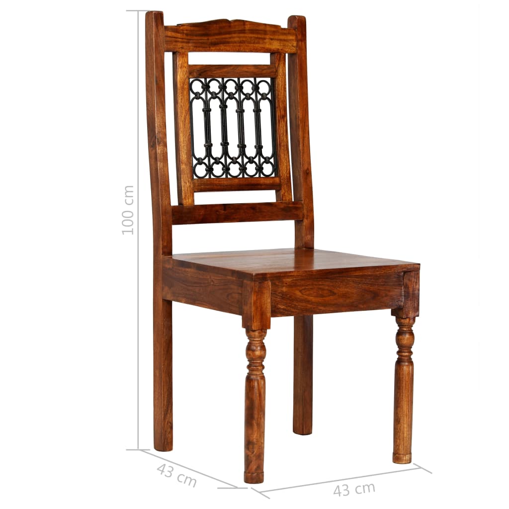 Dining Table Set 5 Piece Solid Acacia Wood with Sheesham Finish- Kitchen & Dining Furniture Sets - HomeShopIreland - Home Shop Ireland - Kitchen & Dining Furniture Sets - Dining Table Set 5 Piece Solid Acacia Wood with Sheesham Finish