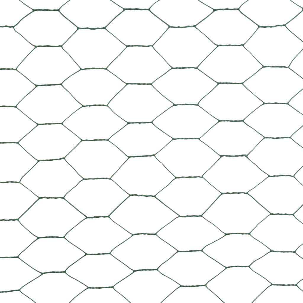 Chicken Wire Fence Steel with PVC Coating 25x1.5 m Green- Fence Panels - HomeShopIreland - Home Shop Ireland - Fence Panels - Chicken Wire Fence Steel with PVC Coating 25x1.5 m Green