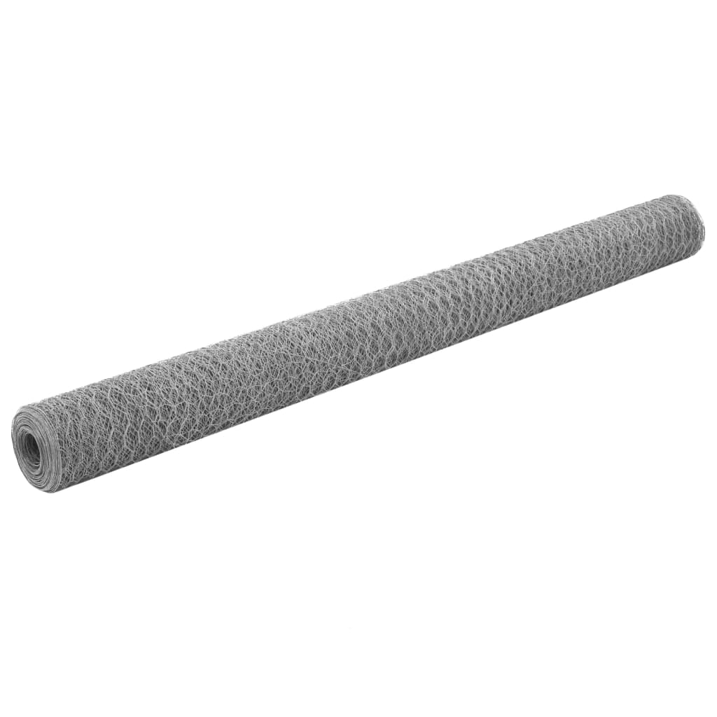 Chicken Wire Fence Galvanised Steel 25x1.5 m Silver- Fence Panels - HomeShopIreland - Home Shop Ireland - Fence Panels - Chicken Wire Fence Galvanised Steel 25x1.5 m Silver
