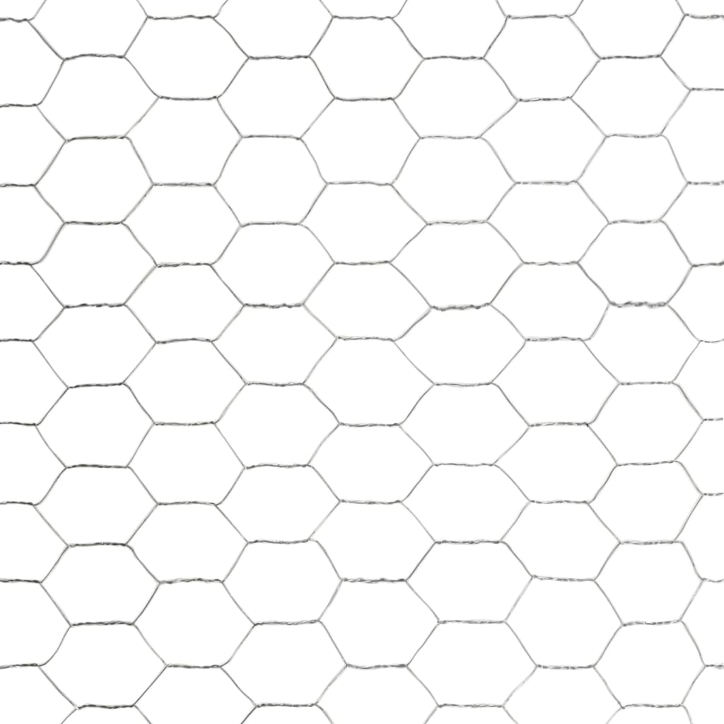 Chicken Wire Fence Galvanised Steel 25x1.5 m Silver- Fence Panels - HomeShopIreland - Home Shop Ireland - Fence Panels - Chicken Wire Fence Galvanised Steel 25x1.5 m Silver