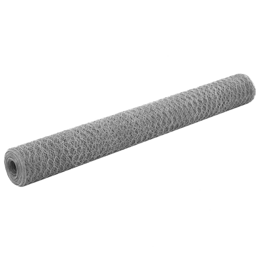 Chicken Wire Fence Galvanised Steel 25x1.2 m Silver- Fence Panels - HomeShopIreland - Home Shop Ireland - Fence Panels - Chicken Wire Fence Galvanised Steel 25x1.2 m Silver
