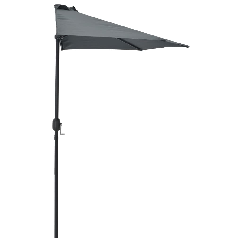 Balcony Parasol with Aluminium Pole Anthracite 270x135 cm Half- Outdoor Umbrellas & Sunshades - HomeShopIreland - Home Shop Ireland - Outdoor Umbrellas & Sunshades - Balcony Parasol with Aluminium Pole Anthracite 270x135 cm Half