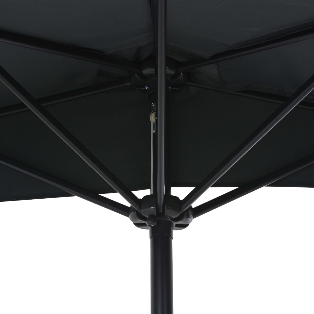 Balcony Parasol with Aluminium Pole Anthracite 270x135 cm Half- Outdoor Umbrellas & Sunshades - HomeShopIreland - Home Shop Ireland - Outdoor Umbrellas & Sunshades - Balcony Parasol with Aluminium Pole Anthracite 270x135 cm Half