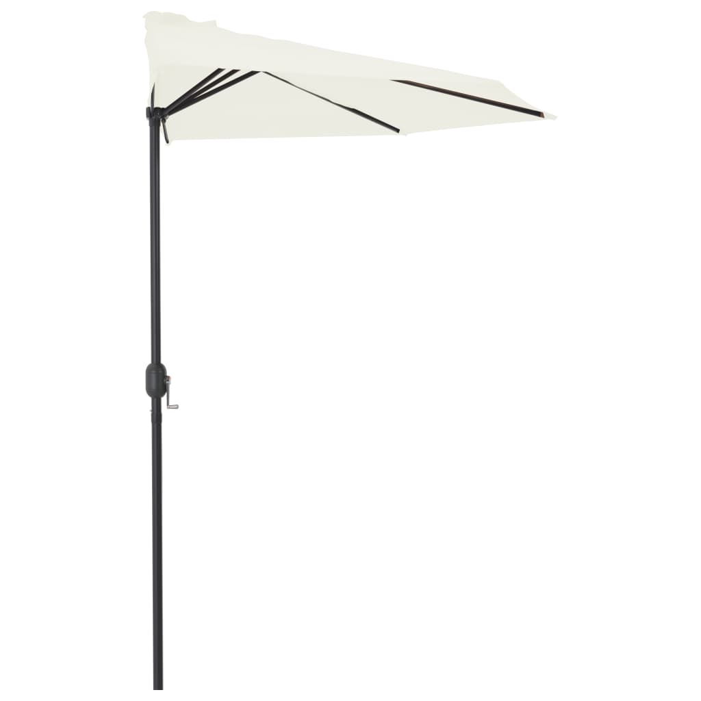 Balcony Parasol with Aluminium Pole Sand 300x150 cm Half- Outdoor Umbrellas & Sunshades - HomeShopIreland - Home Shop Ireland - Outdoor Umbrellas & Sunshades - Balcony Parasol with Aluminium Pole Sand 300x150 cm Half