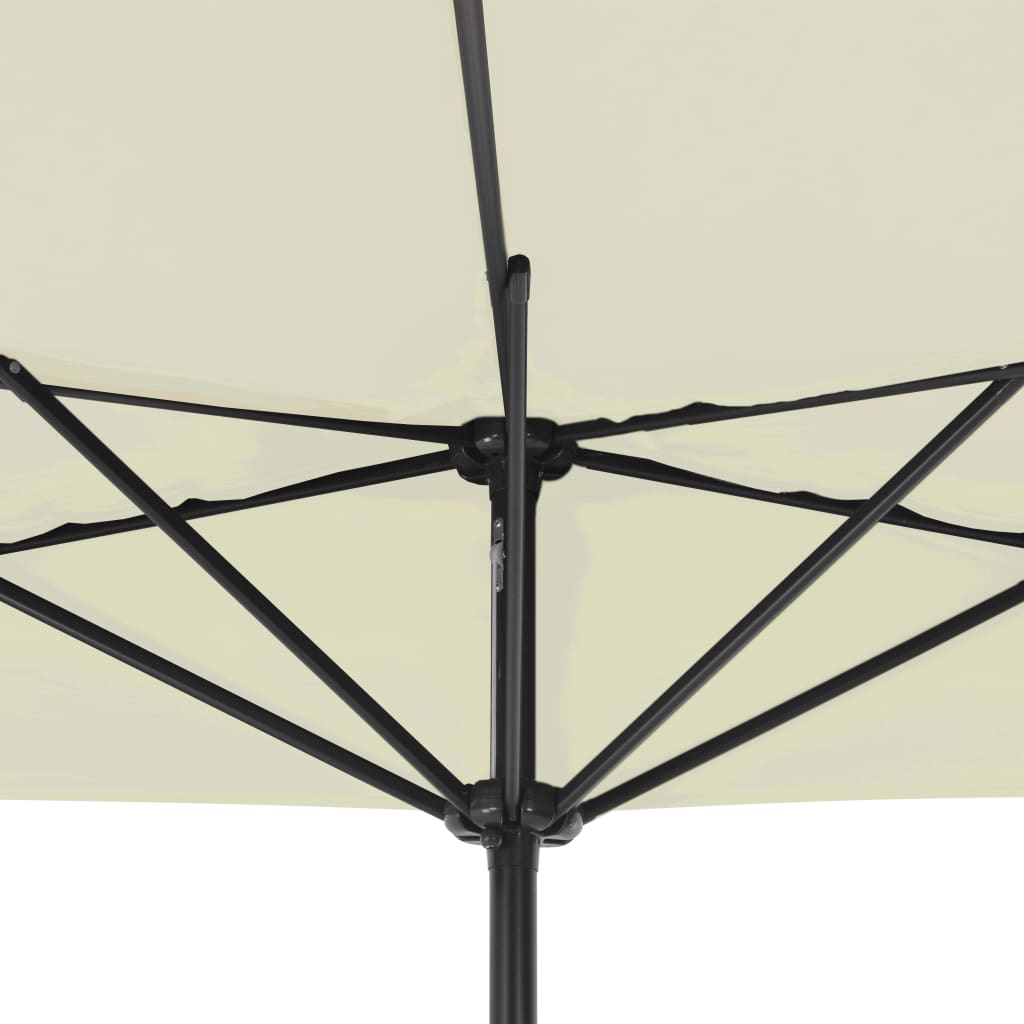 Balcony Parasol with Aluminium Pole Sand 300x150 cm Half- Outdoor Umbrellas & Sunshades - HomeShopIreland - Home Shop Ireland - Outdoor Umbrellas & Sunshades - Balcony Parasol with Aluminium Pole Sand 300x150 cm Half