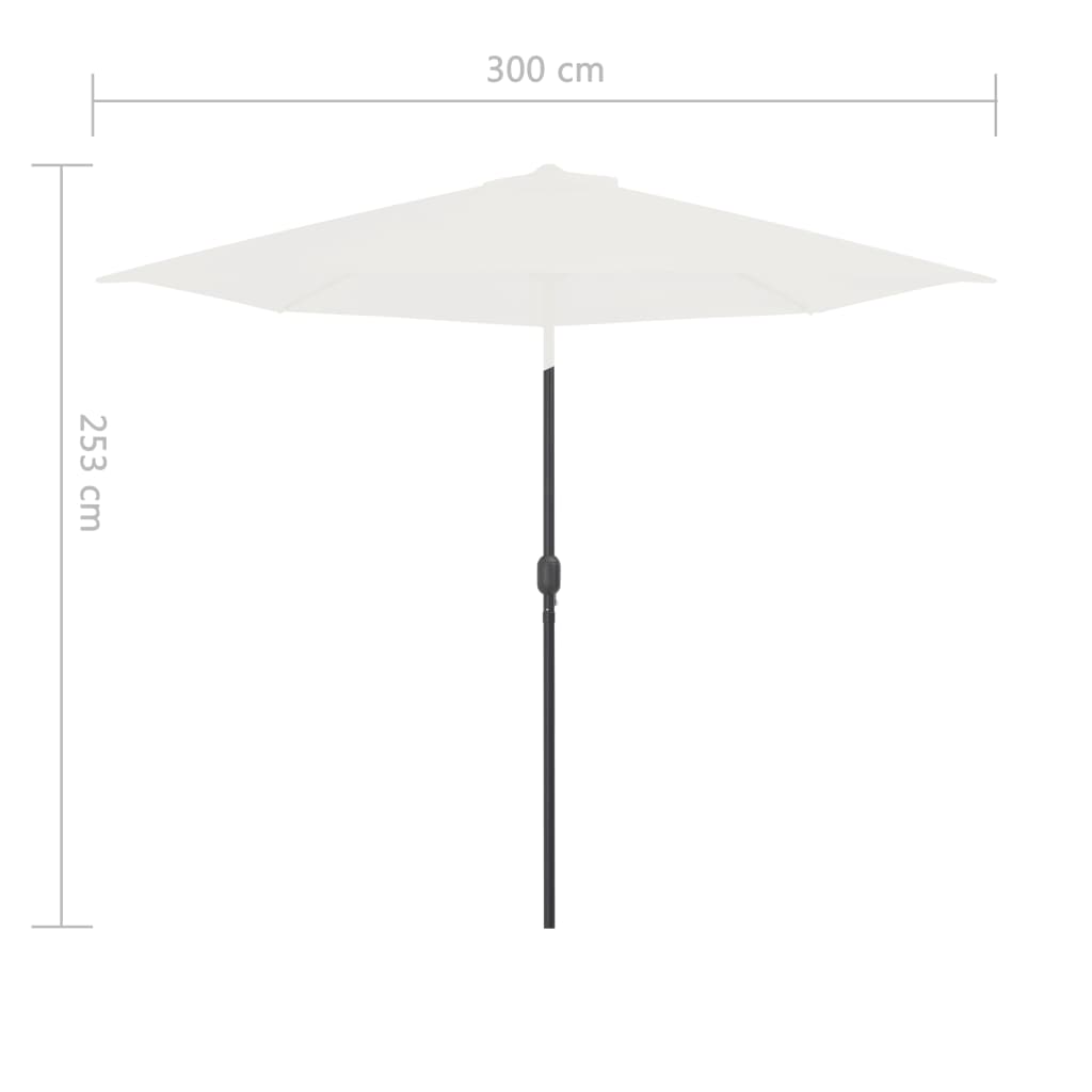 Balcony Parasol with Aluminium Pole Sand 300x150 cm Half- Outdoor Umbrellas & Sunshades - HomeShopIreland - Home Shop Ireland - Outdoor Umbrellas & Sunshades - Balcony Parasol with Aluminium Pole Sand 300x150 cm Half
