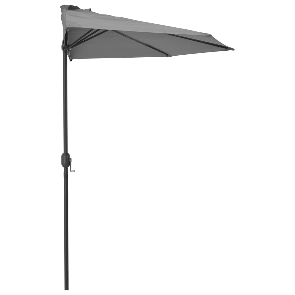 Balcony Parasol with Aluminium Pole Anthracite 300x150 cm Half- Outdoor Umbrellas & Sunshades - HomeShopIreland - Home Shop Ireland - Outdoor Umbrellas & Sunshades - Balcony Parasol with Aluminium Pole Anthracite 300x150 cm Half