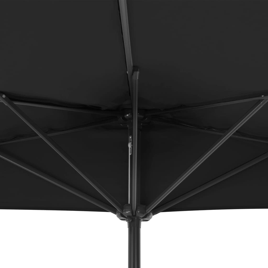Balcony Parasol with Aluminium Pole Anthracite 300x150 cm Half- Outdoor Umbrellas & Sunshades - HomeShopIreland - Home Shop Ireland - Outdoor Umbrellas & Sunshades - Balcony Parasol with Aluminium Pole Anthracite 300x150 cm Half