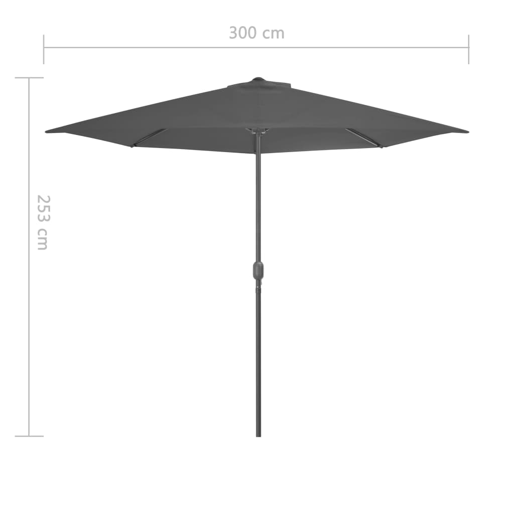 Balcony Parasol with Aluminium Pole Anthracite 300x150 cm Half- Outdoor Umbrellas & Sunshades - HomeShopIreland - Home Shop Ireland - Outdoor Umbrellas & Sunshades - Balcony Parasol with Aluminium Pole Anthracite 300x150 cm Half