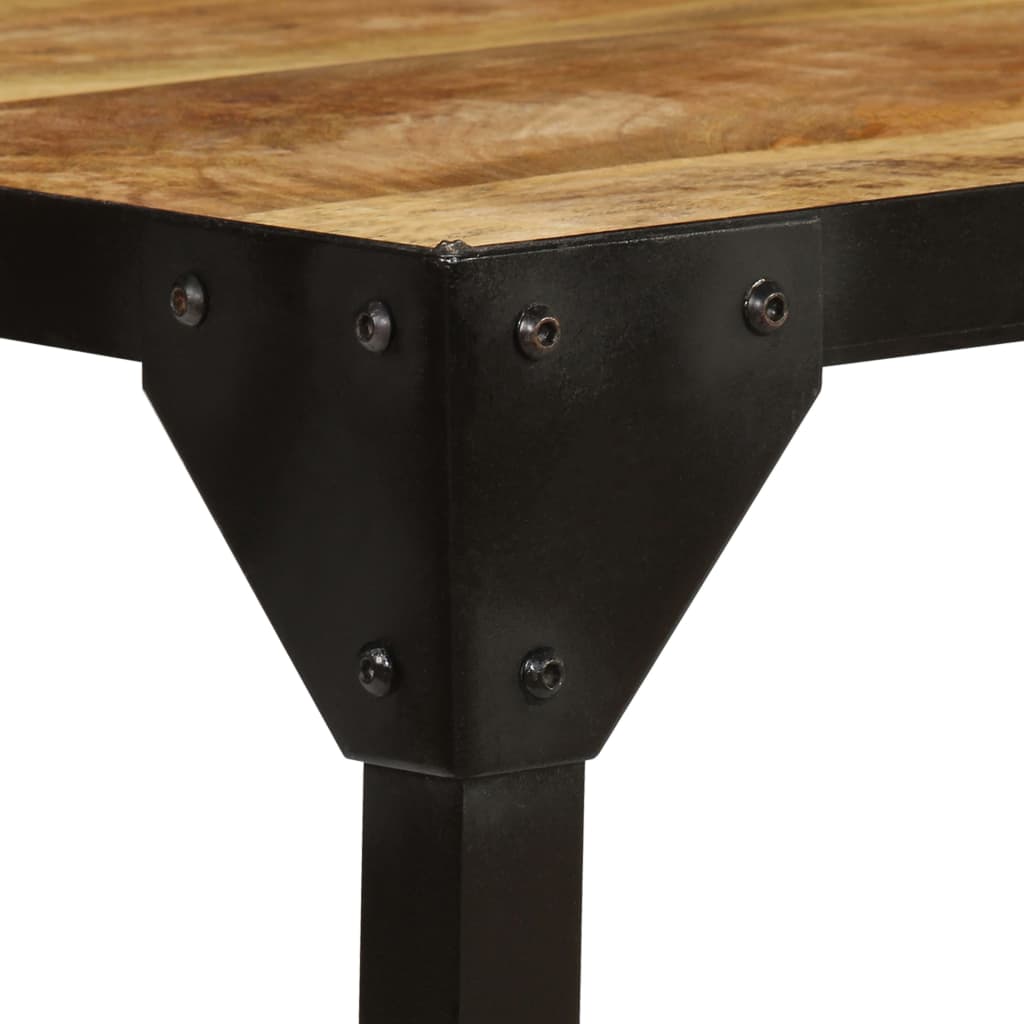Coffee Table Solid Rough Mango Wood and Steel 110 cm- Coffee Tables - HomeShopIreland - Home Shop Ireland - Coffee Tables - Coffee Table Solid Rough Mango Wood and Steel 110 cm