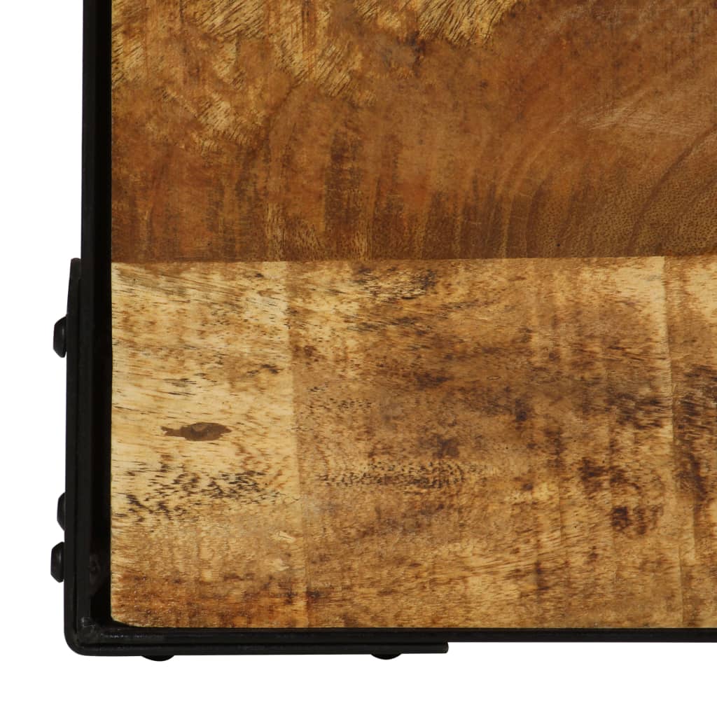 Coffee Table Solid Rough Mango Wood and Steel 110 cm- Coffee Tables - HomeShopIreland - Home Shop Ireland - Coffee Tables - Coffee Table Solid Rough Mango Wood and Steel 110 cm