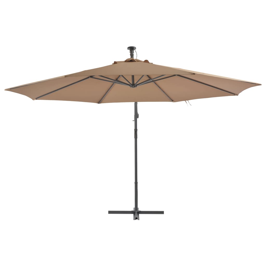 Cantilever Umbrella with Aluminium Pole 350 cm Taupe- Outdoor Umbrellas & Sunshades - HomeShopIreland - Home Shop Ireland - Outdoor Umbrellas & Sunshades - Cantilever Umbrella with Aluminium Pole 350 cm Taupe