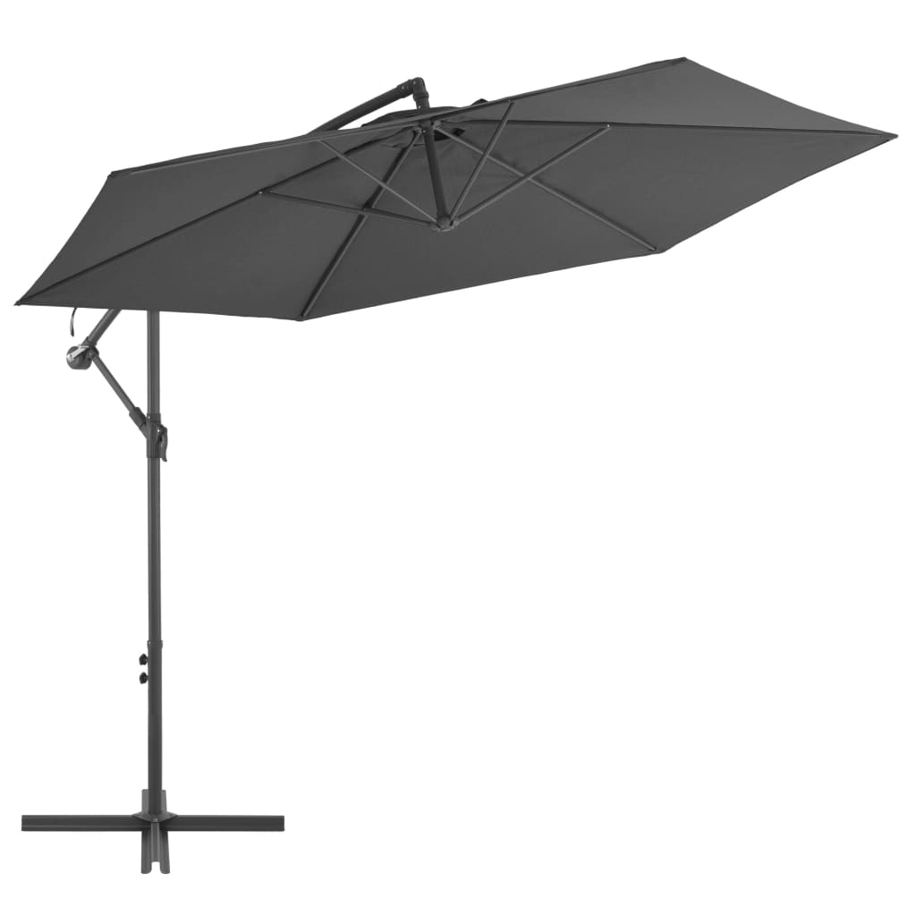 Cantilever Umbrella with Aluminium Pole 300 cm Anthracite- Outdoor Umbrellas & Sunshades - HomeShopIreland - Home Shop Ireland - Outdoor Umbrellas & Sunshades - Cantilever Umbrella with Aluminium Pole 300 cm Anthracite