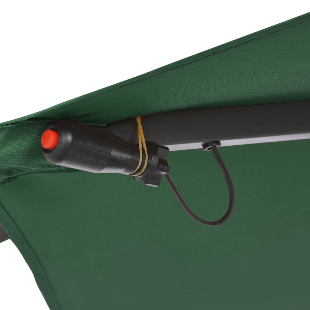 Cantilever Umbrella with LED Lights and Metal Pole 350 cm Green- Outdoor Umbrellas & Sunshades - HomeShopIreland - Home Shop Ireland - Outdoor Umbrellas & Sunshades - Cantilever Umbrella with LED Lights and Metal Pole 350 cm Green