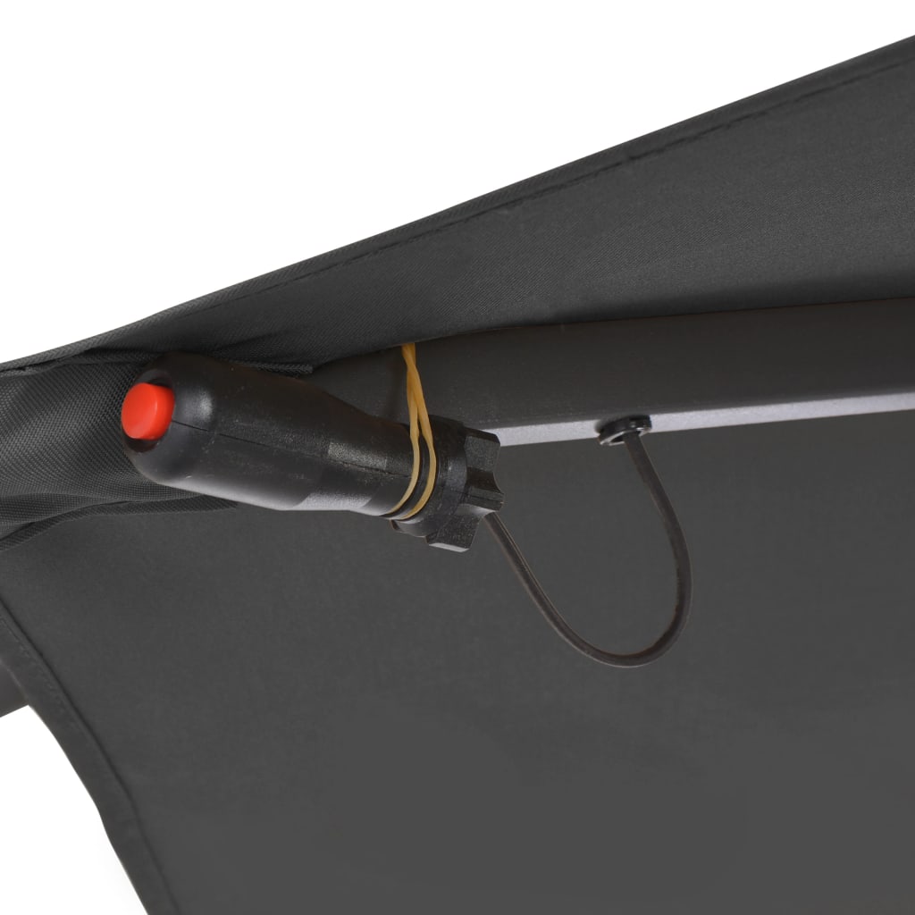 Cantilever Umbrella with LED Lights and Metal Pole 350 cm Anthracite- Outdoor Umbrellas & Sunshades - HomeShopIreland - Home Shop Ireland - Outdoor Umbrellas & Sunshades - Cantilever Umbrella with LED Lights and Metal Pole 350 cm Anthracite