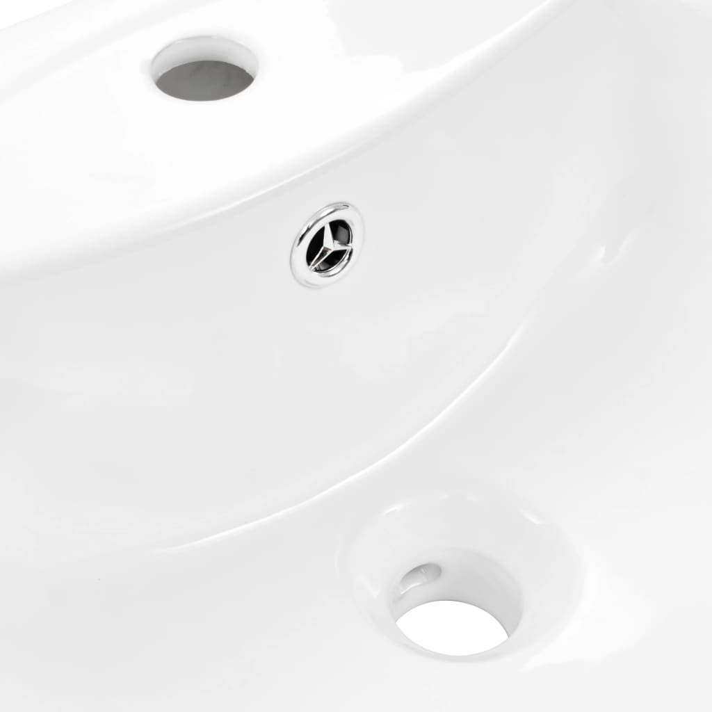 Freestanding Basin with Pedestal Ceramic White 520x440x190 mm- Bathroom Basins - HomeShopIreland - Home Shop Ireland - Bathroom Basins - Freestanding Basin with Pedestal Ceramic White 520x440x190 mm