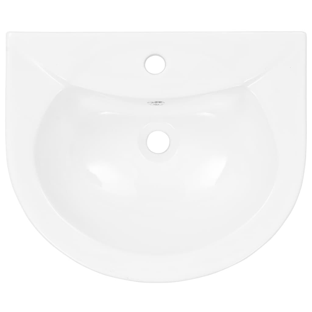 Freestanding Basin with Pedestal Ceramic White 520x440x190 mm- Bathroom Basins - HomeShopIreland - Home Shop Ireland - Bathroom Basins - Freestanding Basin with Pedestal Ceramic White 520x440x190 mm