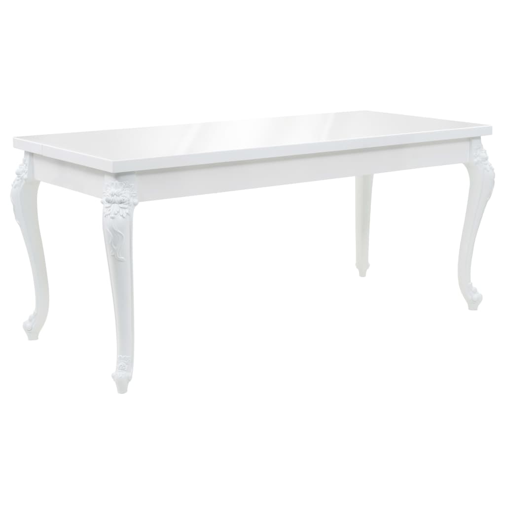 Dining Table 179x89x81 cm High Gloss White- Kitchen & Dining Room Tables - HomeShopIreland - Home Shop Ireland - Kitchen & Dining Room Tables - Dining Table 179x89x81 cm High Gloss White