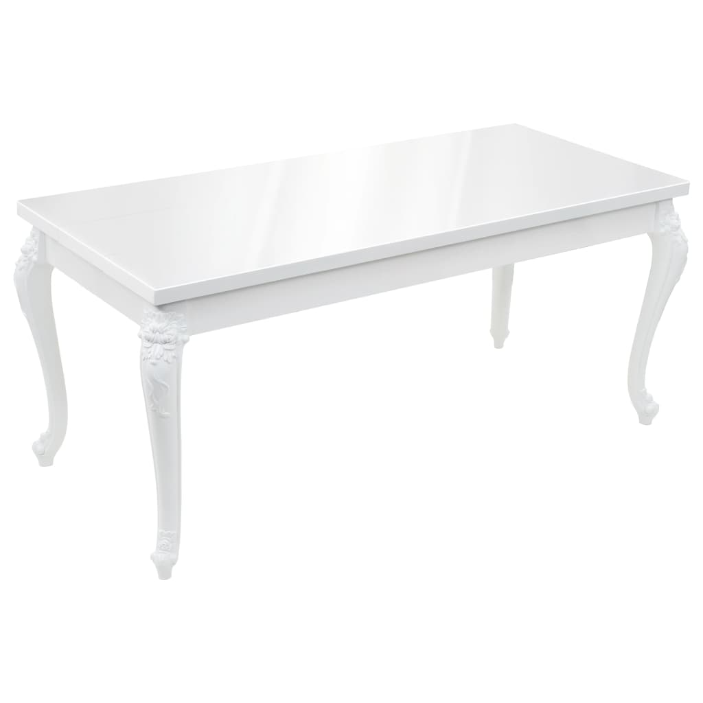 Dining Table 179x89x81 cm High Gloss White- Kitchen & Dining Room Tables - HomeShopIreland - Home Shop Ireland - Kitchen & Dining Room Tables - Dining Table 179x89x81 cm High Gloss White